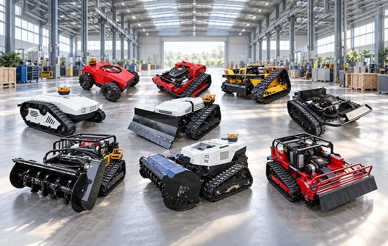 Crawler mower product range for mixed orders