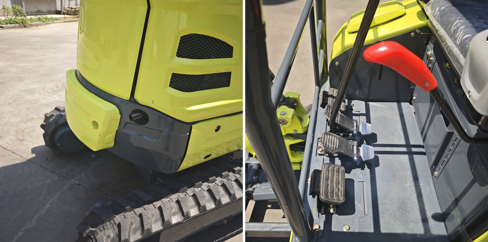 GW18 mini excavator detail photographs 3 and 4