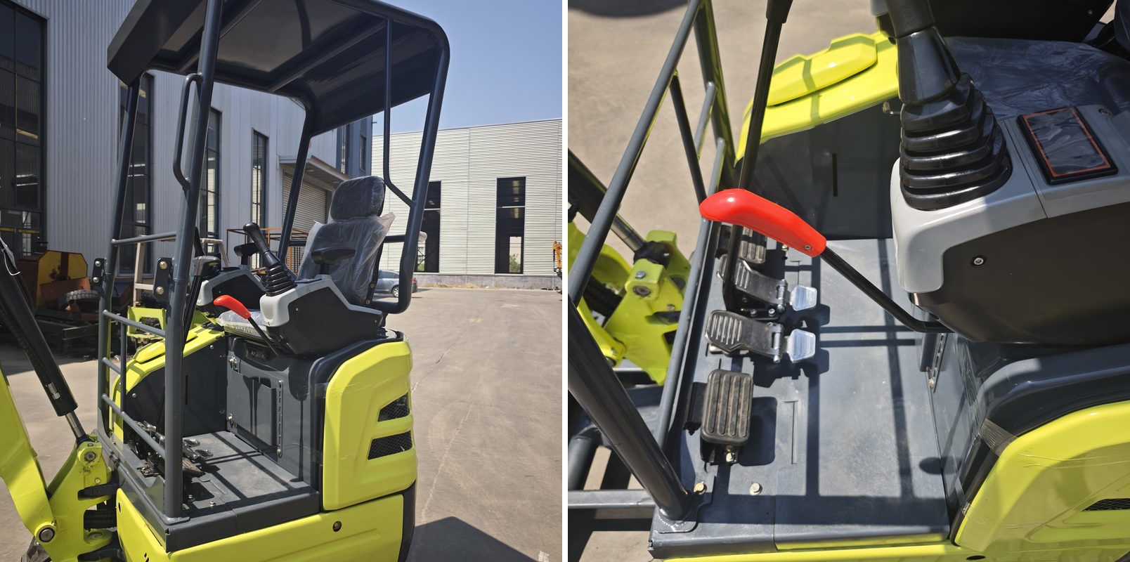 GW18 mini excavator detail photographs 5 and 6