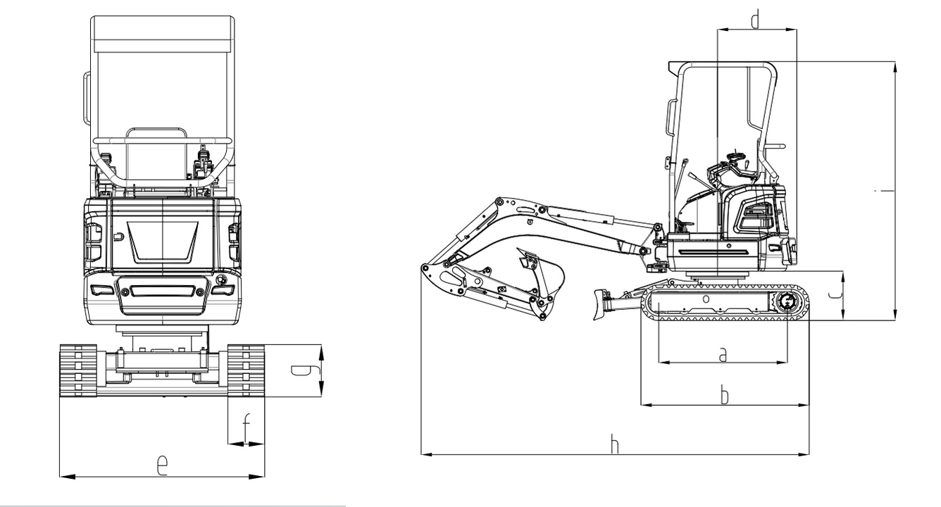 GW18 front and side dimension diagrams