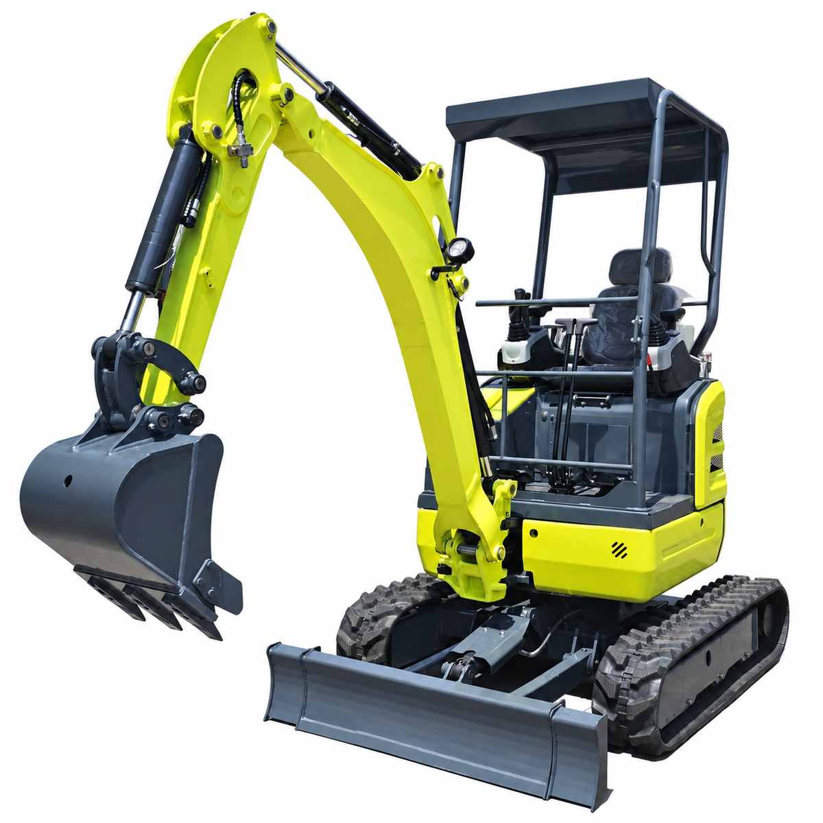 GW18 mini excavator on a white background
