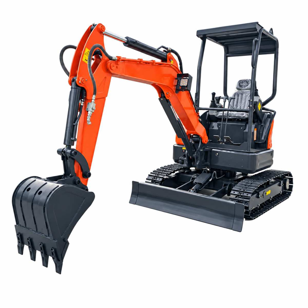 GW25 mini excavator on a white background