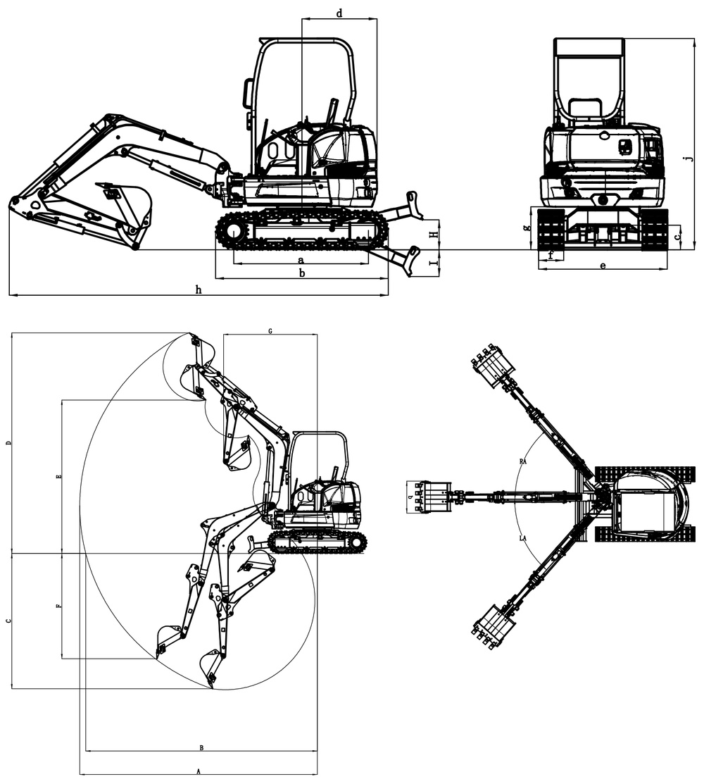 GW35 dimensions and operating range diagrams 1