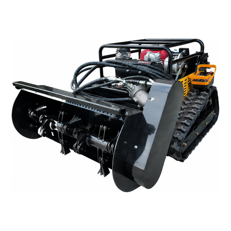 Remote-Controlled Land-Clearing Machine on a white background