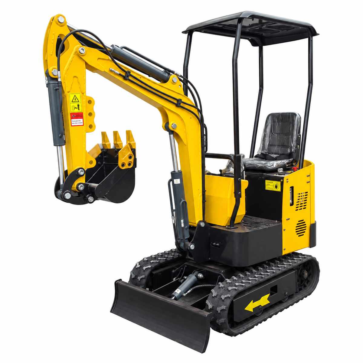 T10-2 Mechanical Control Mini Excavator on a white background
