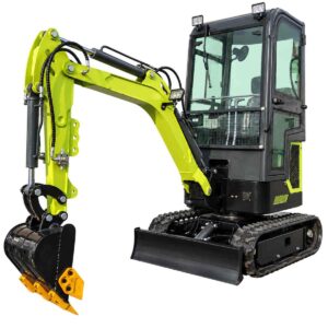 T10 Lithium Battery Pilot Control Mini Excavator on a white background