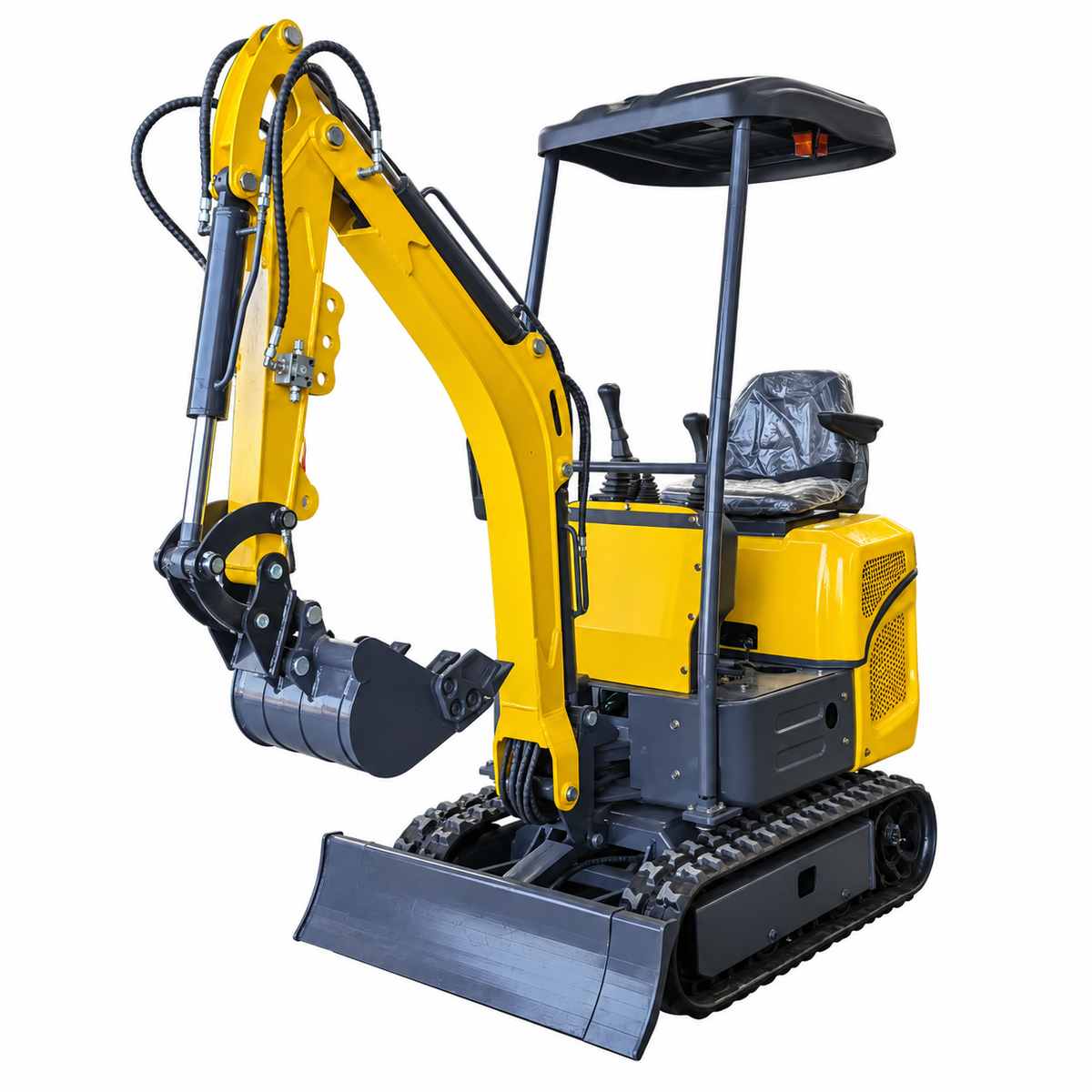 T13PRO Mechanical Control Mini Excavator on a white background