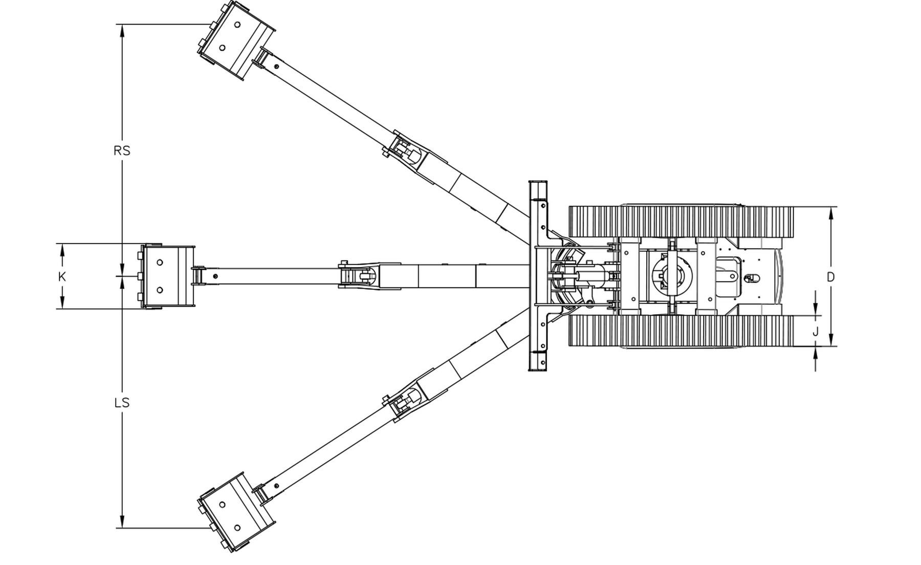 T18 Mini Excavator dimensions and operating range image